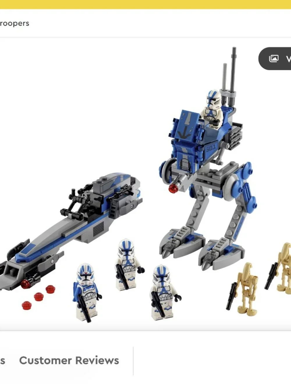 Lego Star Wars: The Clone Wars 285 pc 501st Legion Clone Troppers (75280), 7+